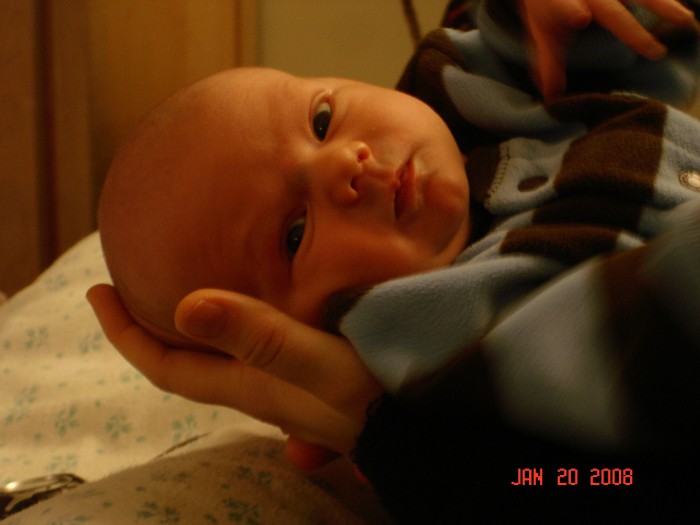 Here he is on the 20th.  Isn't he cute!!