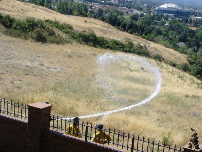 Here is a picture of the practice session behind our fence in 2012.